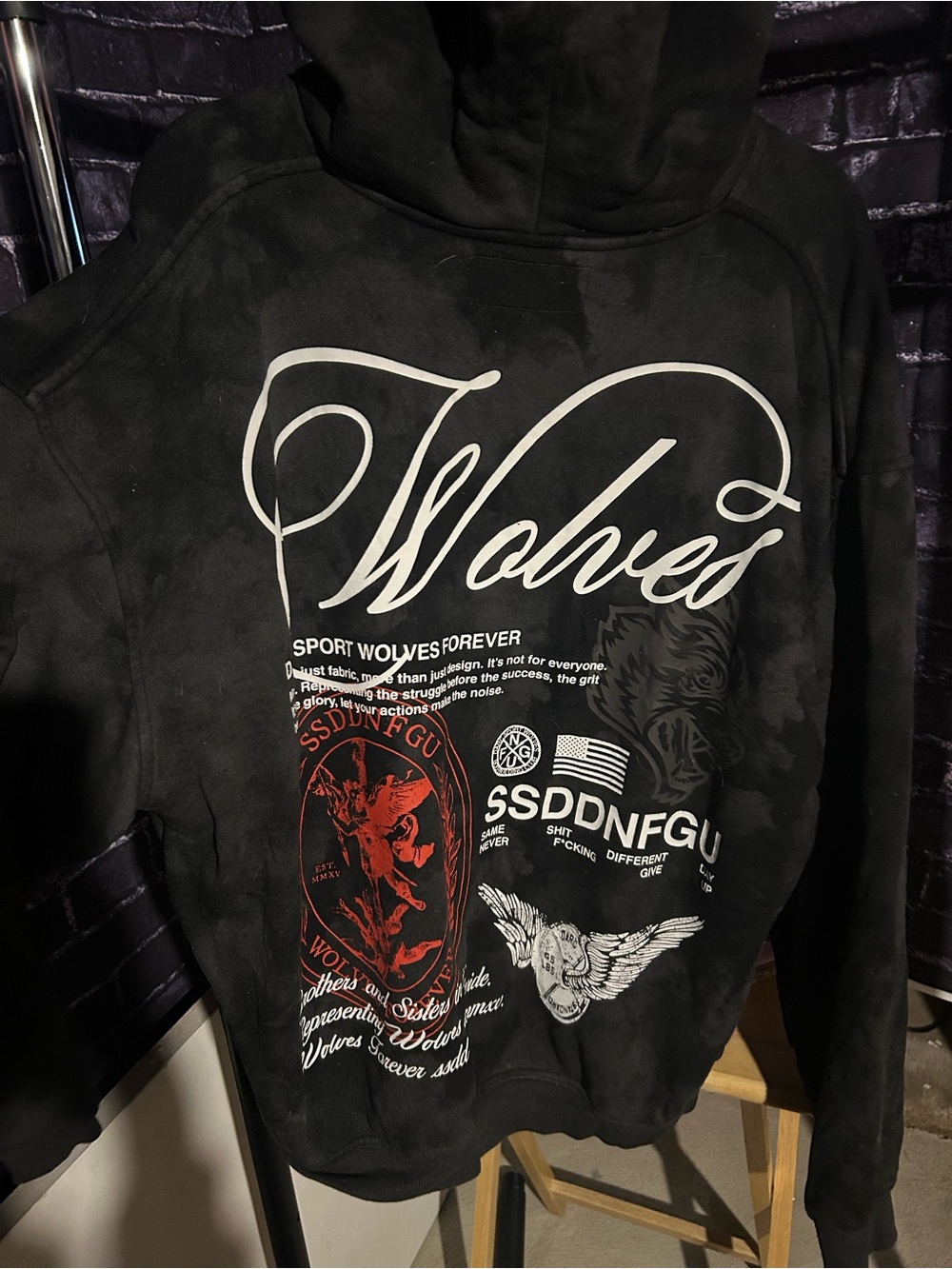 Darc Sport Arch Angel hoodie RED TAG RARE - Black